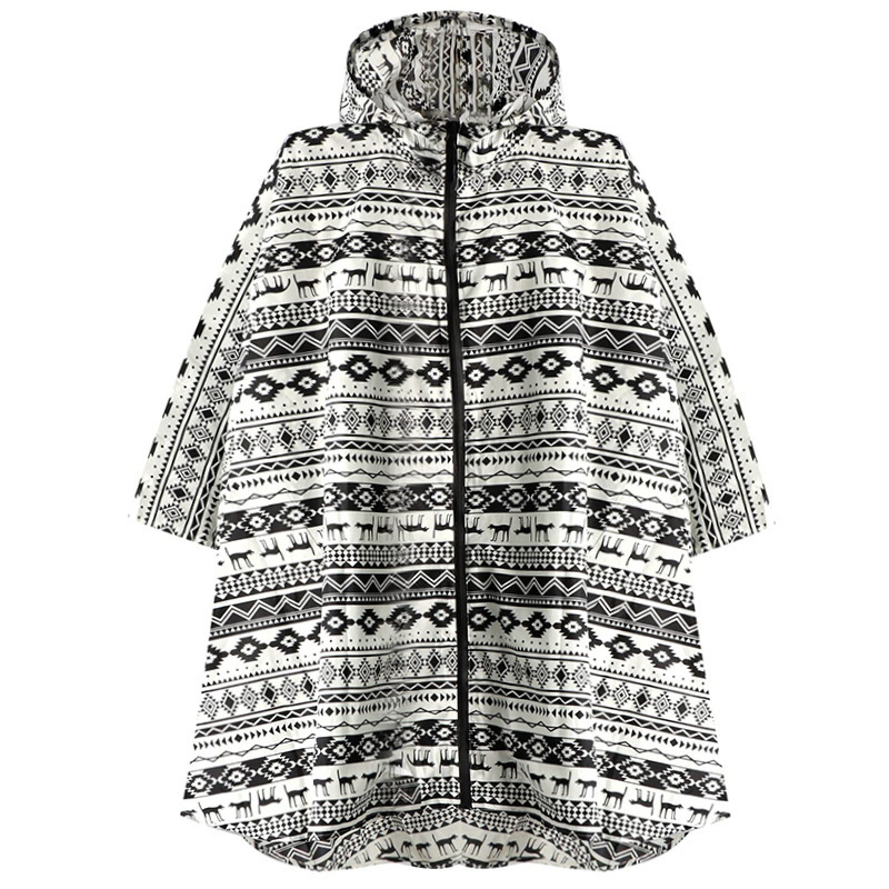 Cross-Border Fashion Poncho Raincoat Waterproof Foreign Trade Printed Breathable Lightweight Amazon Outdoor Cycling One-Piece Rain Poncho Cross-Border Fashion Poncho Raincoat Waterproof Foreign Trade Printed Breathable Lightweight Amazon Outdoor Cycling One-Piece Rain Poncho