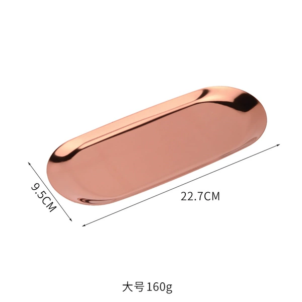 Ellipse plate Rose Gold 23*9.5