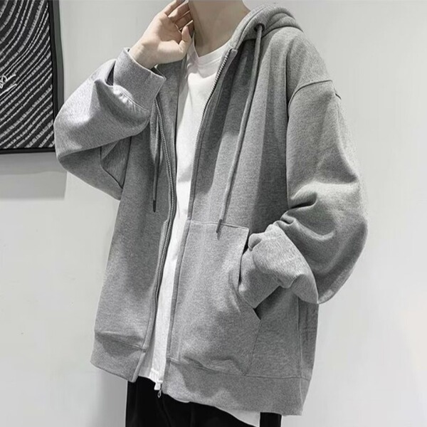 Men's Sweater Spring and Autumn Cardigan Hoodie Loose Thin Jacket Casual Top Men's Winter American Sportswear