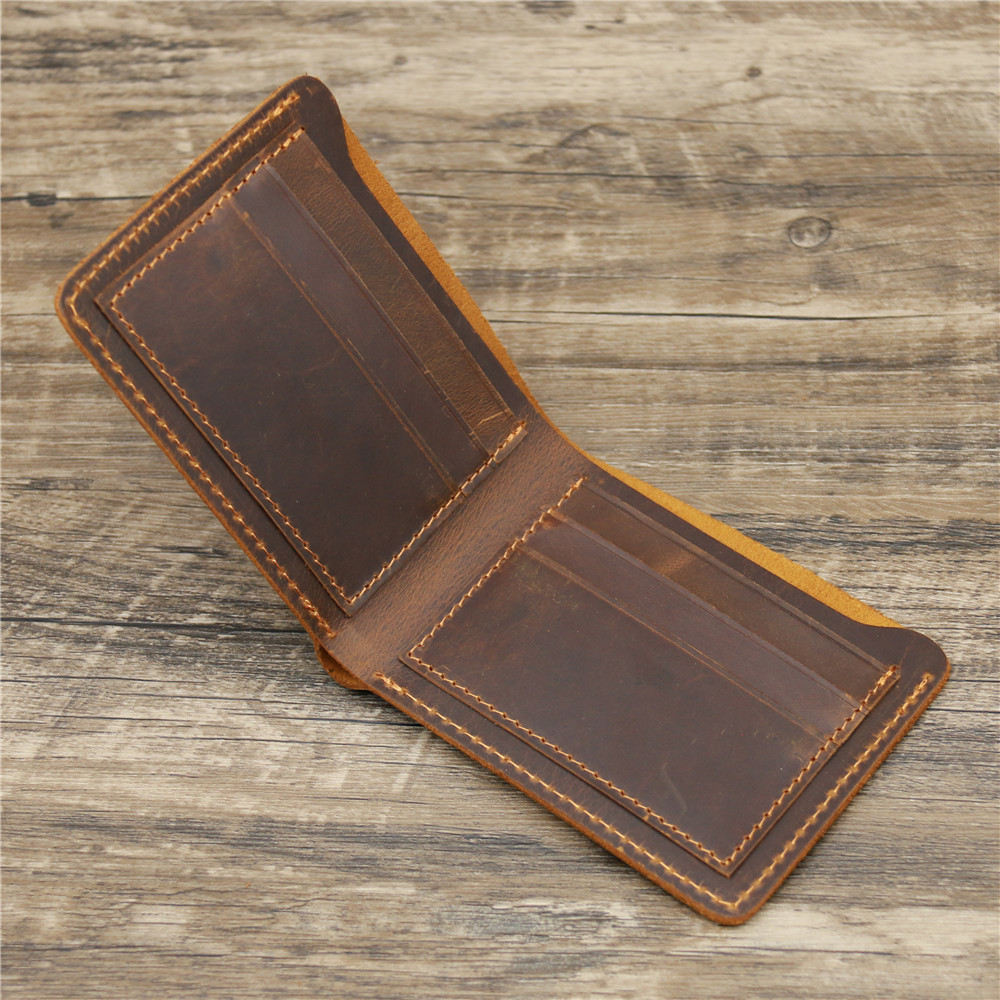 Suvorna HIDE 100% Cow Leather Men's Wallet Bifold ID Holder 3 Colors 2101 