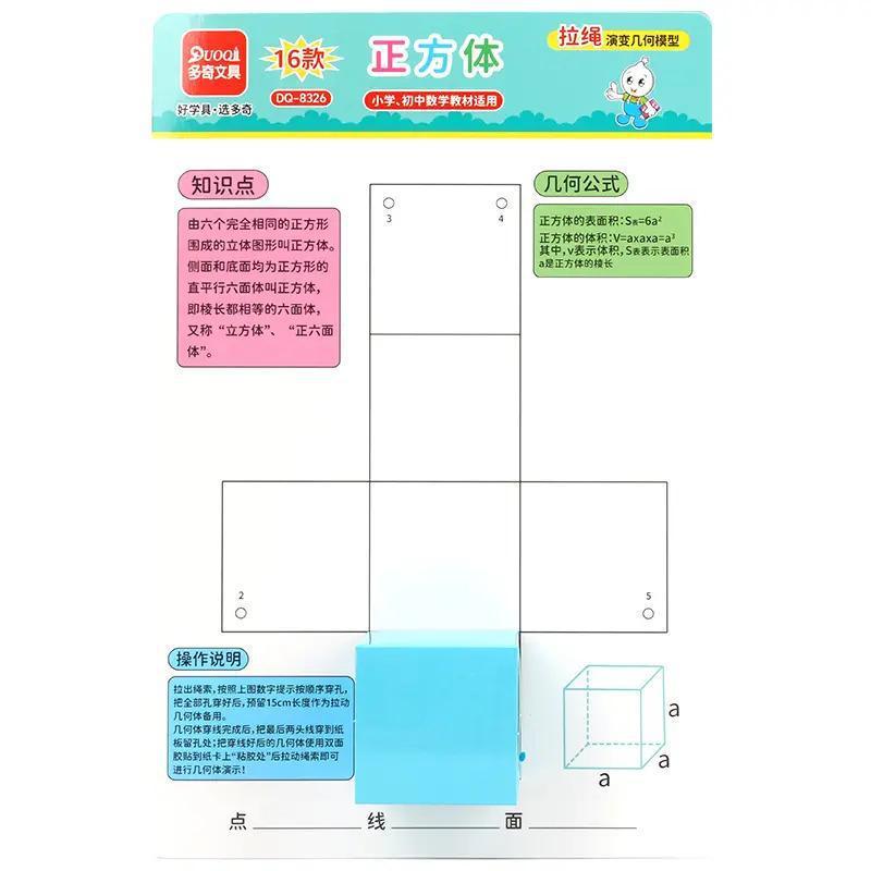 立体幾何学図形16種類、ひも式折り紙進化モデル、中学校・小学校幾何学数学教材|undefined