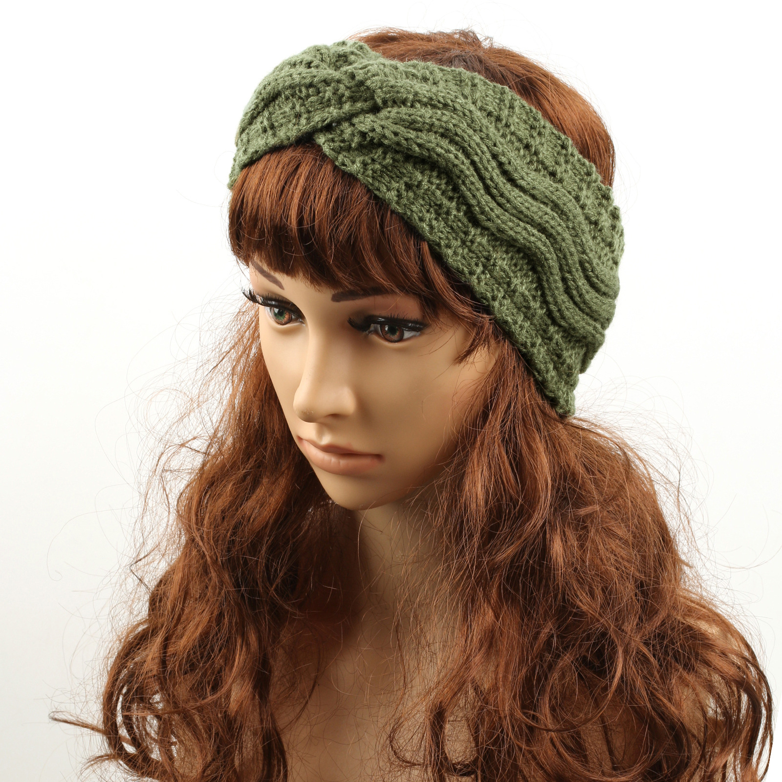 Bandeau en velours à larges bords en laine pour automne et hiver, accessoires pour cheveux chauds, bandeau tricoté, protège-oreilles de sport de couleur unie, bandeau de yoga_voghion.com