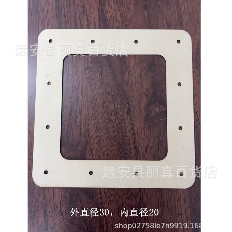 圣诞木质圆形打孔工艺品 镂空diy花环木框架节日心形花环挂饰木片|undefined