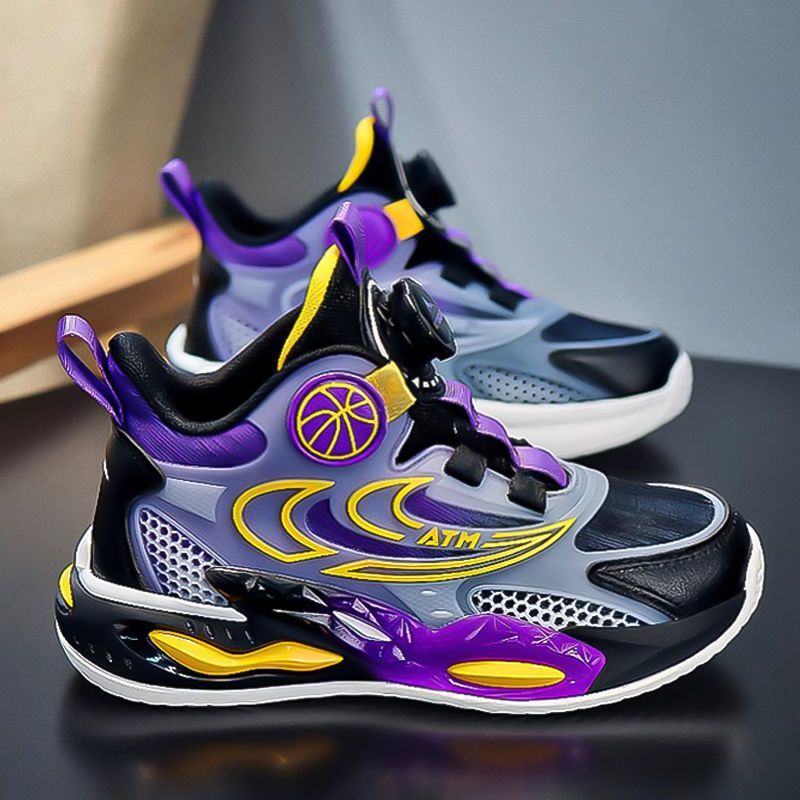 Children's Basketball Shoes Boys' Shoes 2025 Summer Breathable Mesh Boys Sports Mesh Shoes Anti-Slip Running