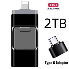 4in1 は Apple 携帯電話 USB フラッシュドライブ Type-C Android コンピュータデュアルユース USB スリーインワン携帯電話クロスボーダー拡張ディスクに適しています