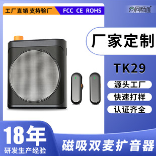 Little Bee Amplifier Lavalier Dual Microphone No Howling Large Volume Outdoor Portable Rechargeable Wireless Amplifier