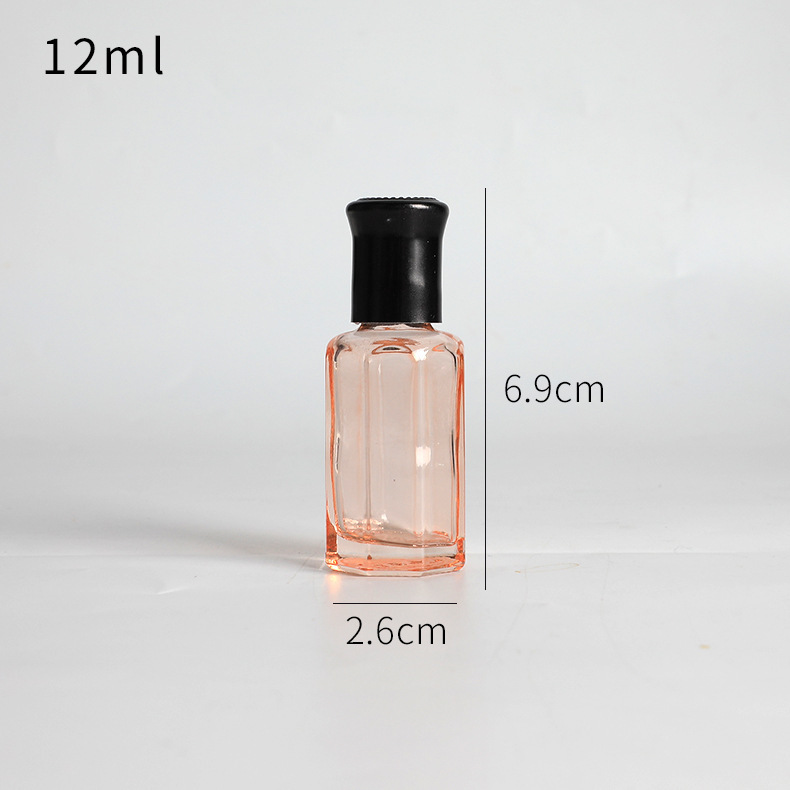 Botella de bola de rodillo de 10ml botella de perfume de aceite esencial de vidrio engrosado colorido sub-botella de viaje pequeña botella vacía botella de cuentas de muestra de masaje
