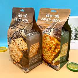 深田一彬奇亚籽苏打饼干240g袋装青葱味胡椒味办公室抗饿休闲零食