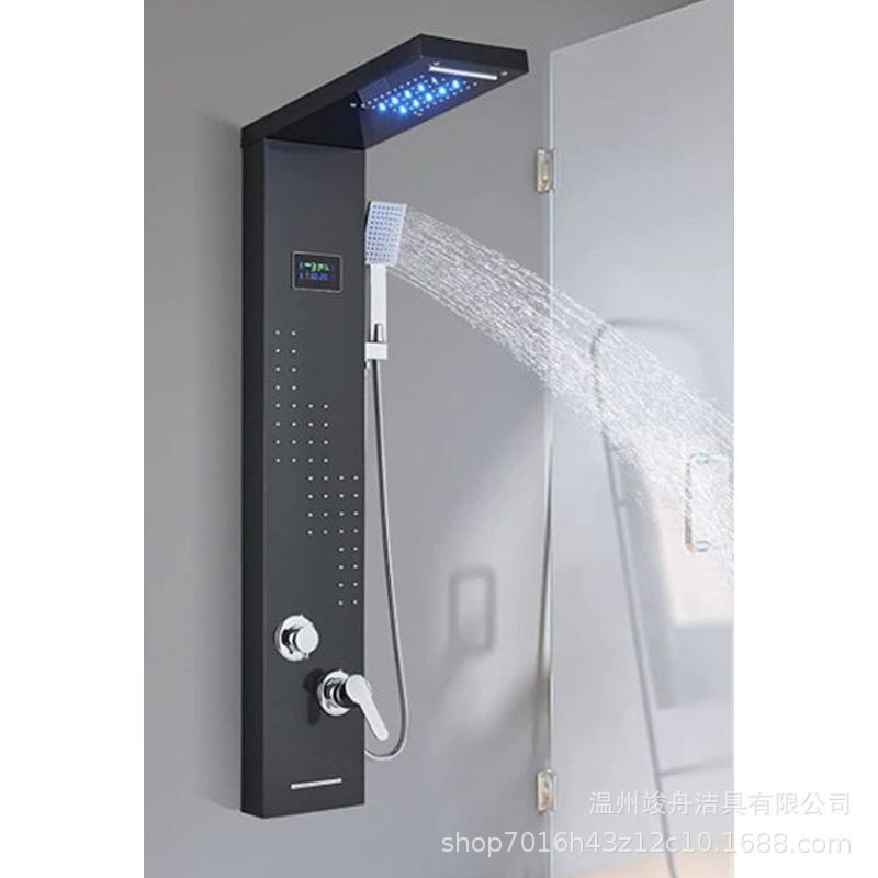 Pantalla de ducha Juego de ducha inteligente Ducha integrada Juego de baño de salida de agua multifuncional de cinco velocidades