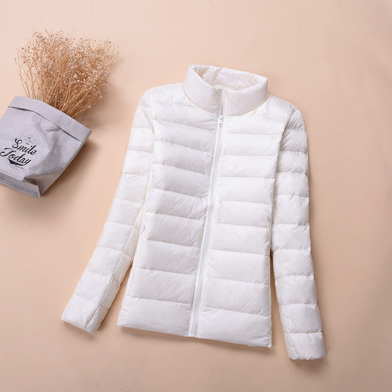 Демисезонная бархатная куртка с пухом из утиного пуха, Standing Collar или капюшон, легкая весна 2025