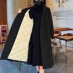 高端呢子大衣女中长款2025秋冬新款韩系爆款气质加厚保暖毛呢外套