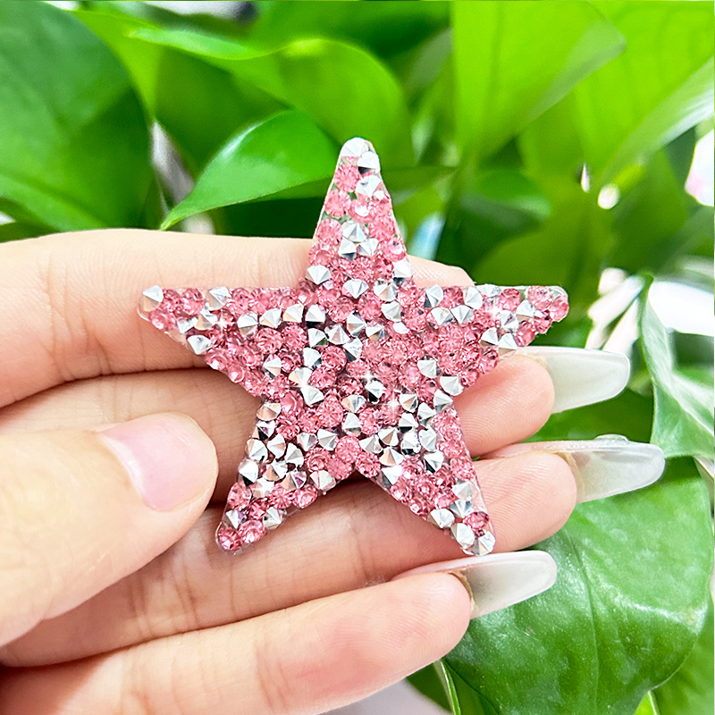 Estrella de cinco puntas rosa de 5 * 5 cm