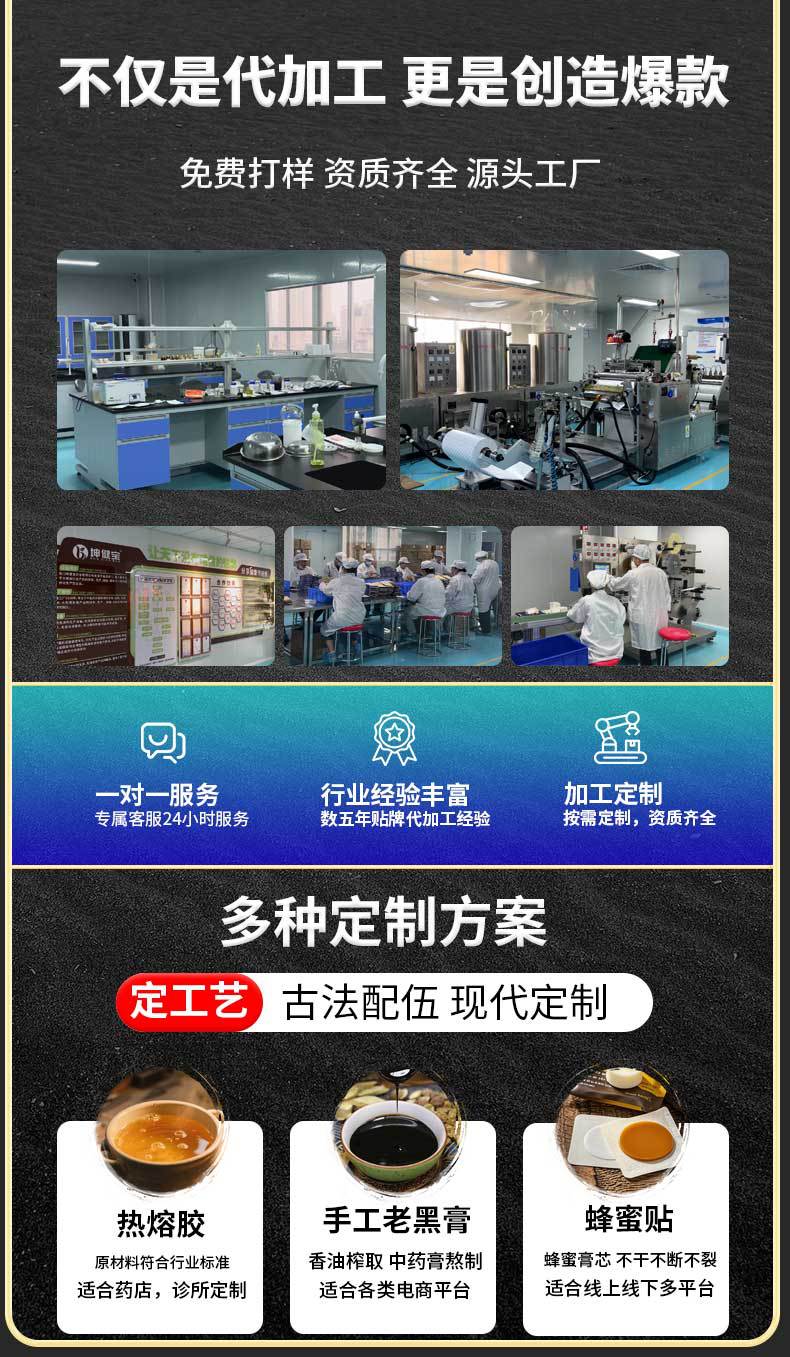 Traditional Black Plaster Base Paste Lao Hei Gao for External Foot and Body Application 25g Bag key features