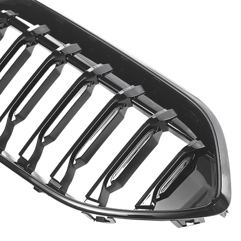 Suitable for 2021-2024 Bmw 2 Series 4-Door F44 Single-Line Grille in Glossy Black with Snap-On Replacement Installation