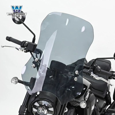wind baffle pedal modification adjustable — Motorcycle front windshield - black-flag-500-brown-thick-5mm-height-55cm-pc-board-wear-resistant-and-not-broken