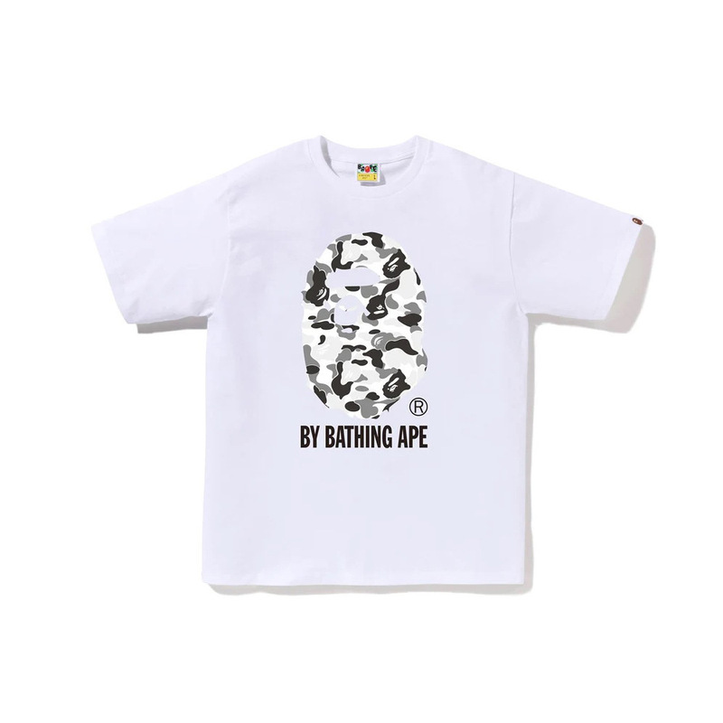 日系潮牌bape半袖寝猿迷彩猿人頭プリント夏tシャツカップルカジュアルスポーツ半袖ショートT|undefined