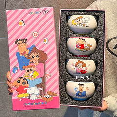 クレヨンしんちゃん家庭用陶磁器セット子供の新しい高颜値ご飯茶碗家庭用湯たんぽプレゼント箱誕生日プレゼント