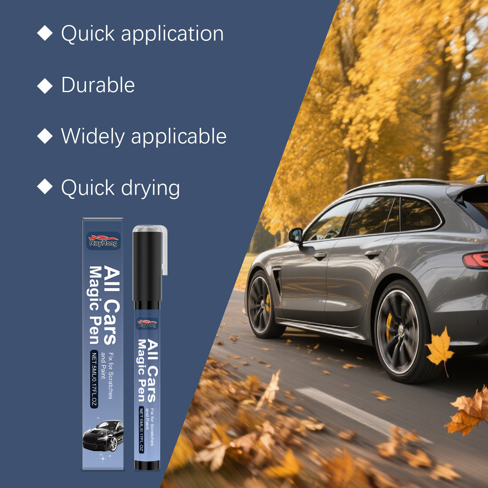 RAYHONG Car Scratch Repair Pen 2-in-1 Car Paint Scratch Care for Daily Cleaning and Maintenance