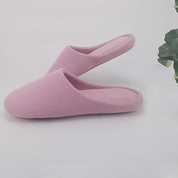 Amazon's Hottest Women's Non-Slip Home Slippers Cotton Memory Foam Room Slippers Foldable Travel Design