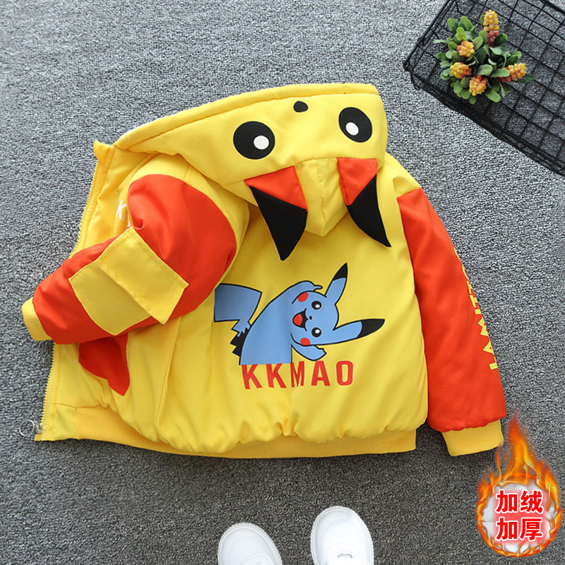 Abrigo de terciopelo Pikachu amarillo