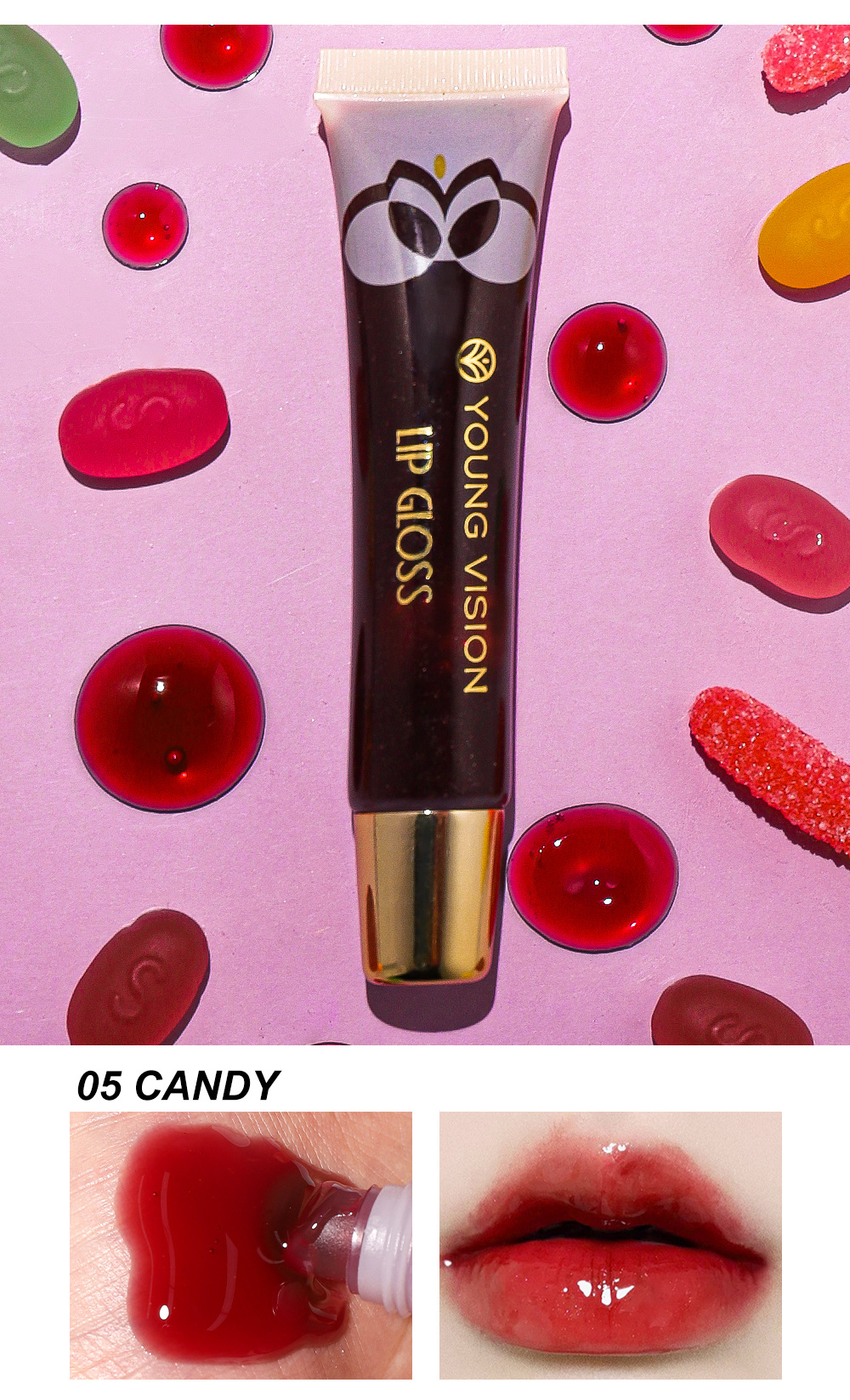 YOUNG VISION Glass Mirror Transparent Lip Oil, Lip Gloss, Mint Lip Liquid, Fruit Lip Gloss undefined
