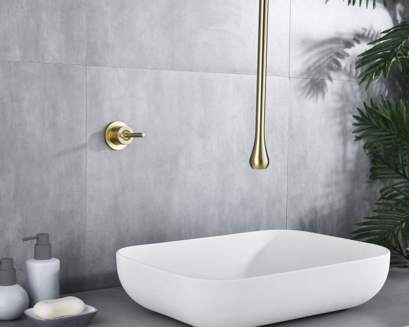Kaiping Youjia Sanitary Ware Creative water Drop Ceiling Faucet, Suspended ceiling faucet, concealed column basin, suspended faucet 30593 undefined