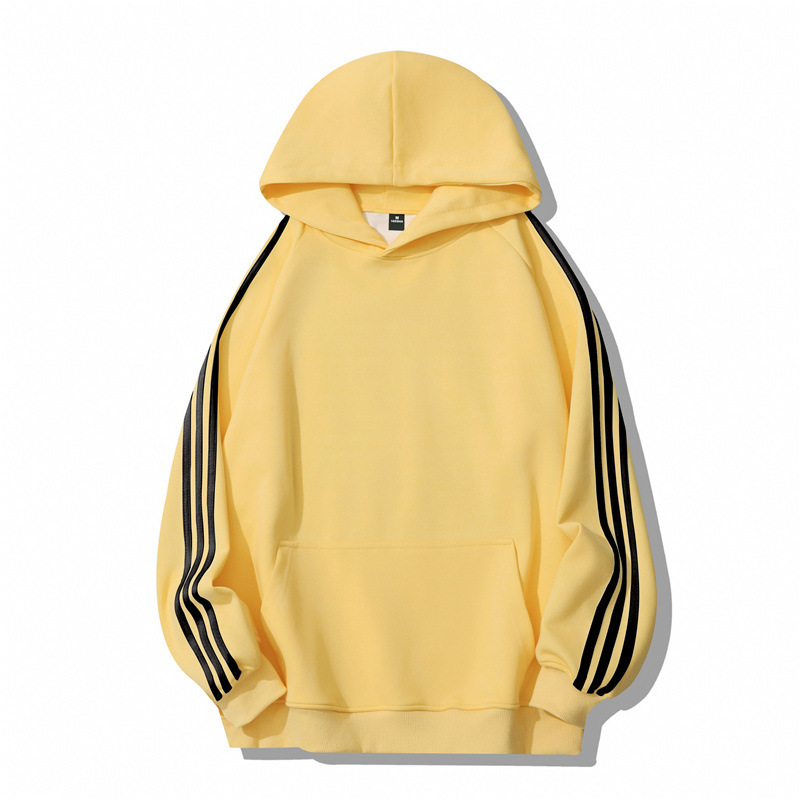 卫衣定制三条杆条纹连帽衫印logo团体服装工作服加绒大码订做跨境|undefined