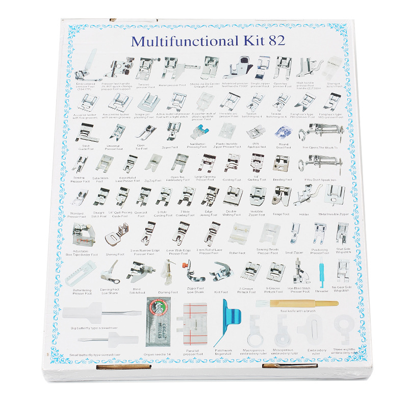 Máquina DE COSER doméstica prensatelas multifuncional accesorios de costura 32 tipos 42 tipos 52 unidades 62 unidades prensatelas traje de costura