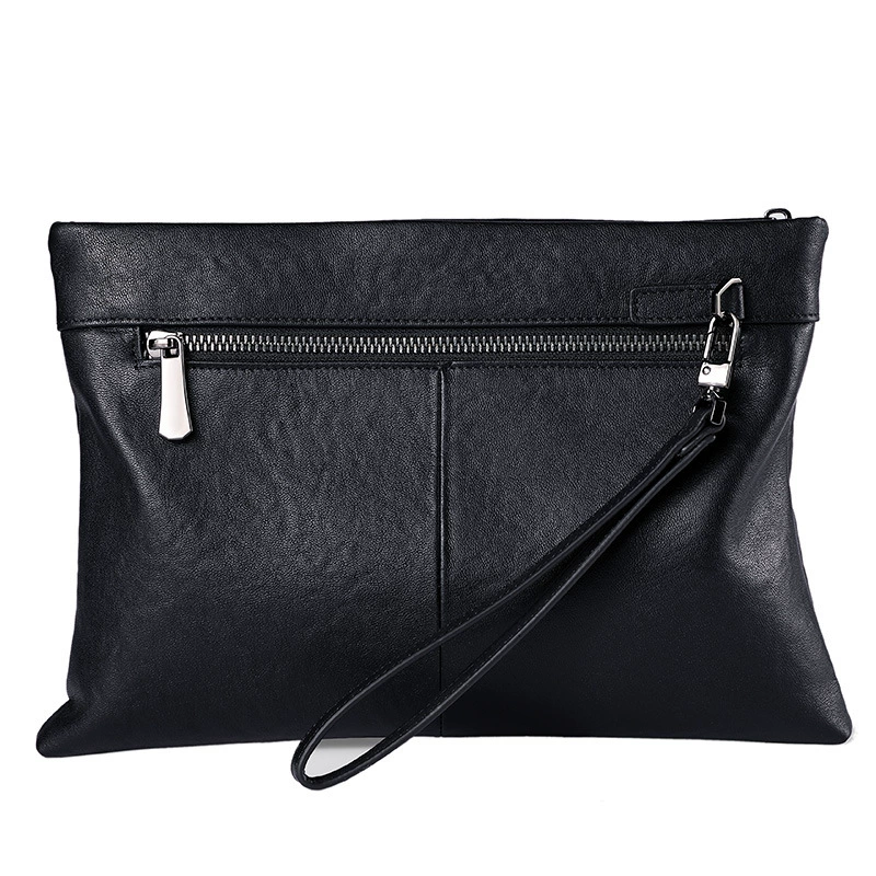 法莱阿玛尼 Men's black one-shoulder bag for leisure, leather backpack, genuine leather