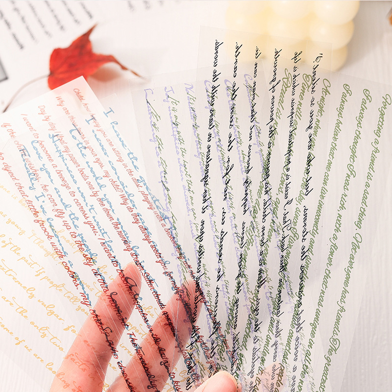 Flying Plume Dreamland pegatinas impermeables transparentes para mascotas diy pegatinas de diario diario retro transfronterizas pegatinas de barra larga en inglés