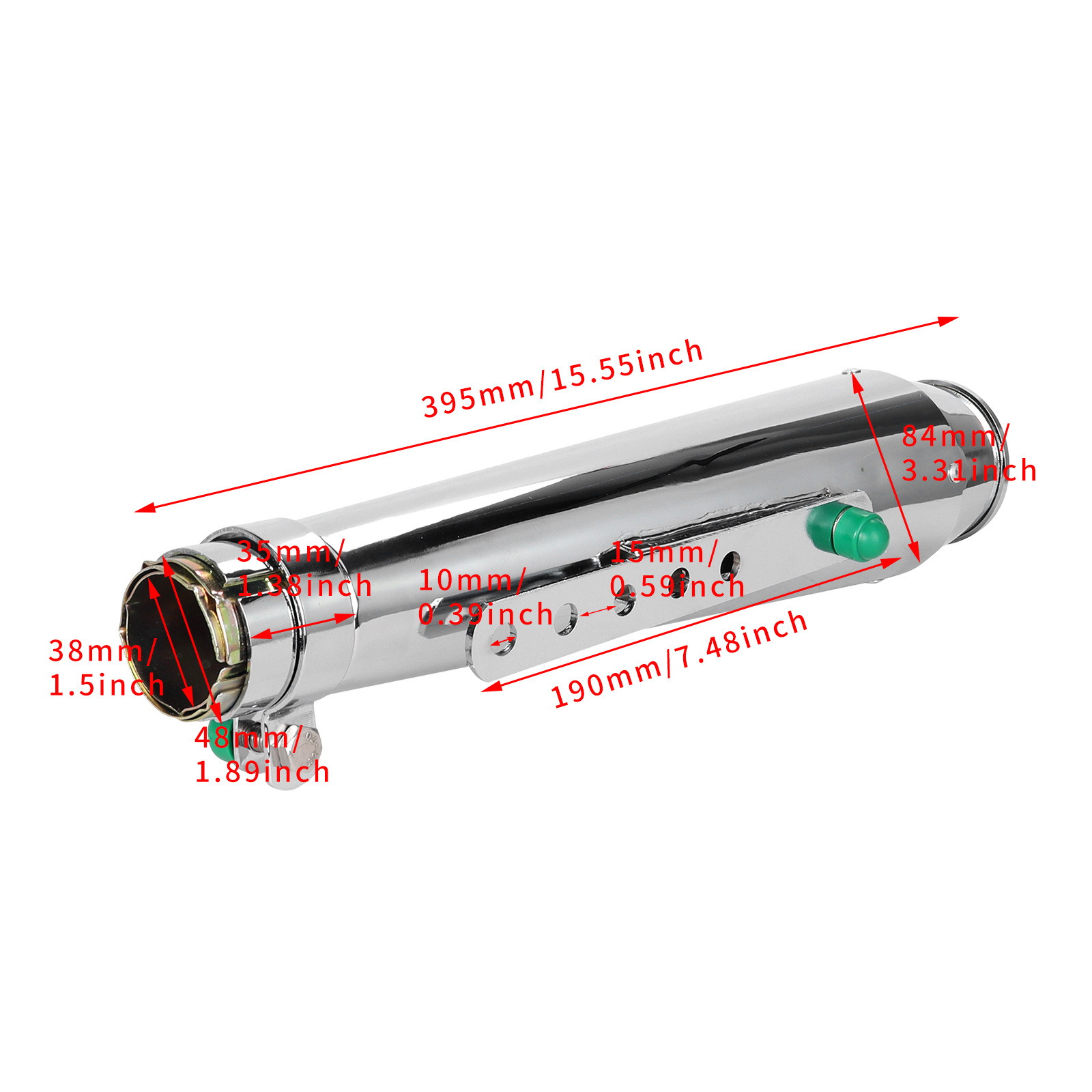 Modified Universal Exhaust Pipe Motorcycle Direct Flow Sound Pipe Tail Section Accessories Suitable for Cruiser Harley