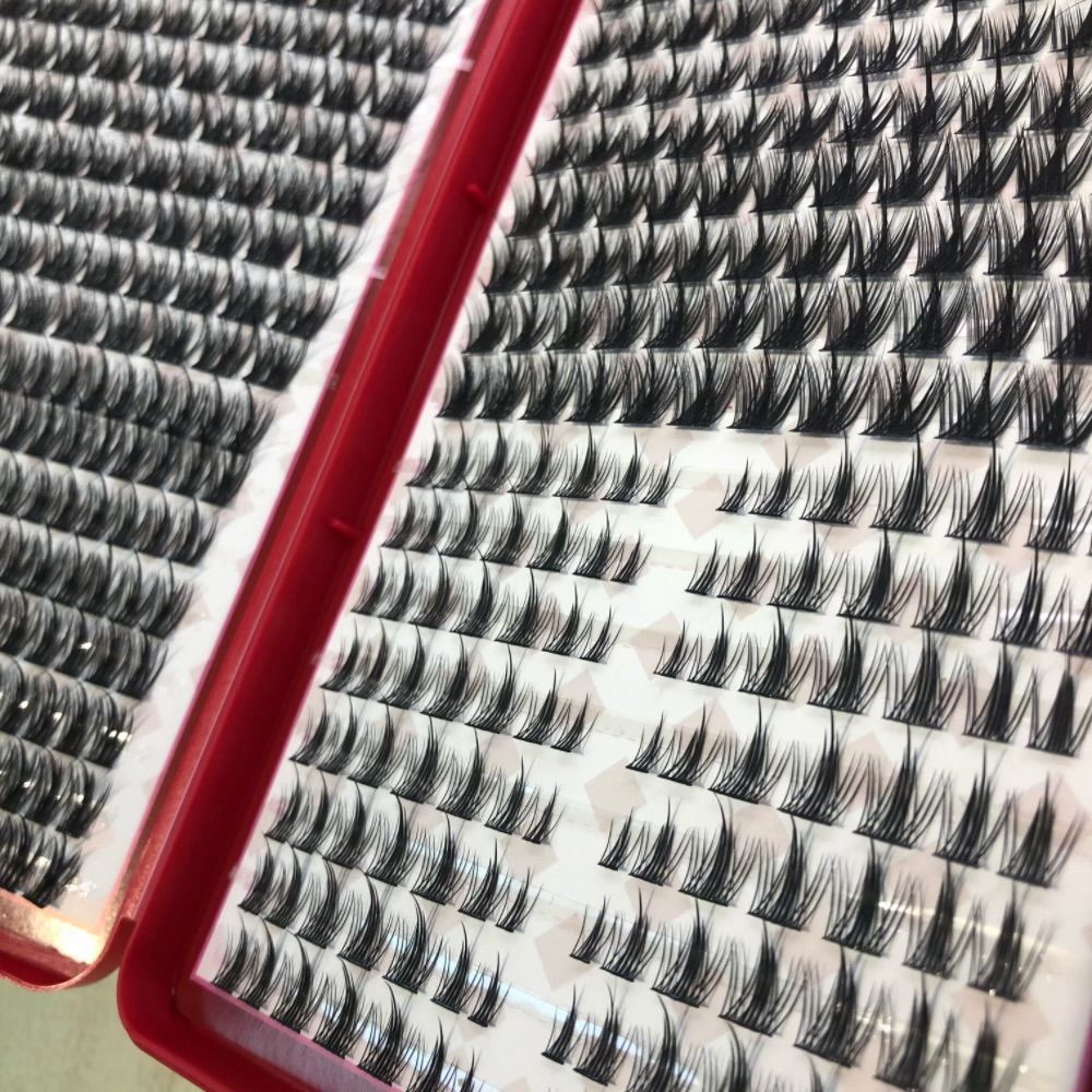 416 racimos de nuevo tipo de simulación de espigas de trigo de cola de pescado densas pestañas falsas mezcladas con pestañas de luna blanca pura combinación de libro diario