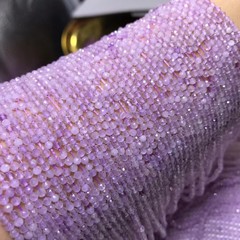 2MM 3MM 4MM 5MM天然ラベンダー紫水晶切断面ファセット散珠紫晶切断角半製品a