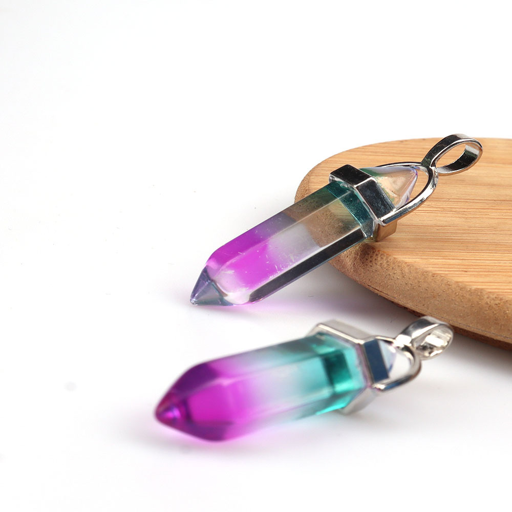 12g Weight Pendant, Rope Jewelry Making Type 8*32mm Jewelry Making Size DIY Jewelry Accessories Classification 1 Piece Quantity Crystal Material Hexagon prism Pattern Simple Style Style 1 Piece 8*32mm Crystal Hexagon Prism Pendant Rope 4