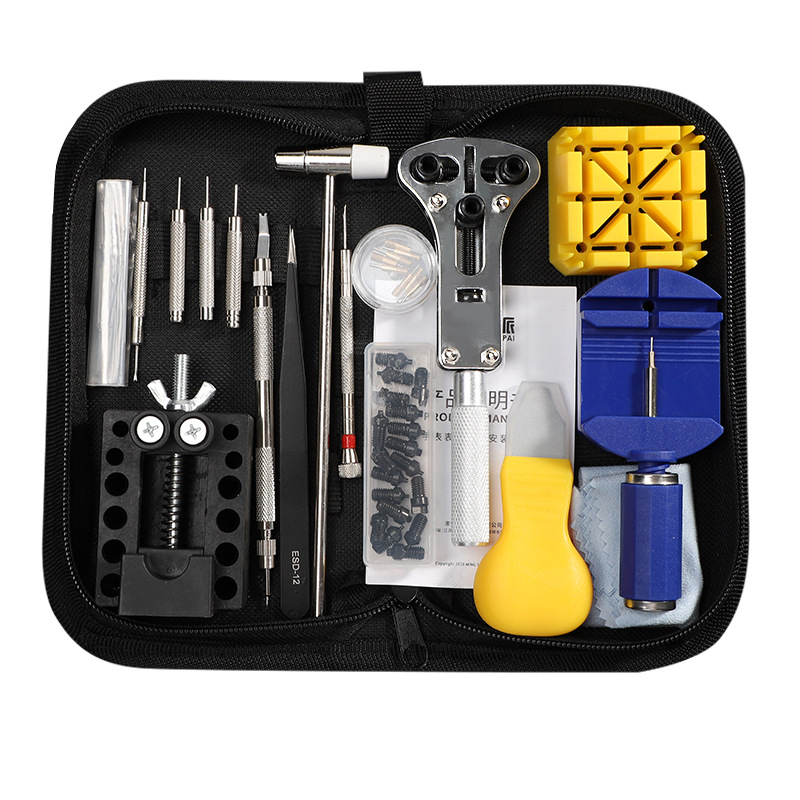 Herramientas de reparación de relojes especiales transfronterizas Kit de reparación de relojes Reemplazo de baterías Herramientas de reparación de longitud de ajuste de desmontaje de pulsera