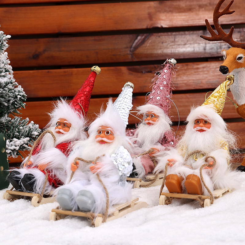 Cross-border Christmas decoration supplies White Bearded Old Man Doll Children's Gift Atmosphere Arrangement Desktop Ornament Doll