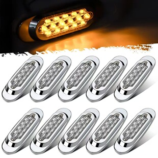 Cross-Border European and American 16Led Electroplated Side Lights, Side Tail Lights, 12V Truck Side Lights, Width Lights Amazon