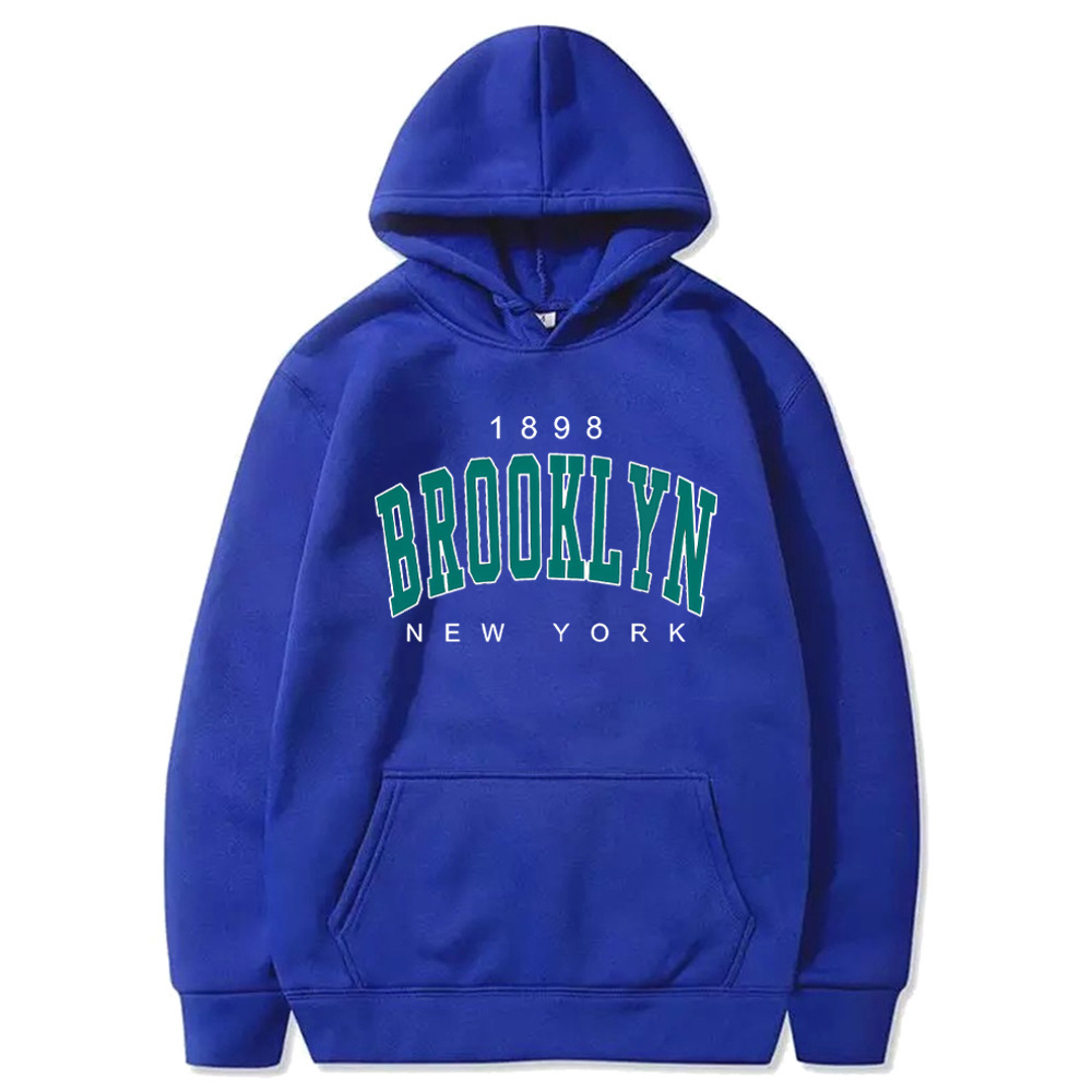 1898 Brooklyn New York Printed Mens Hoody Creativity Crewnec