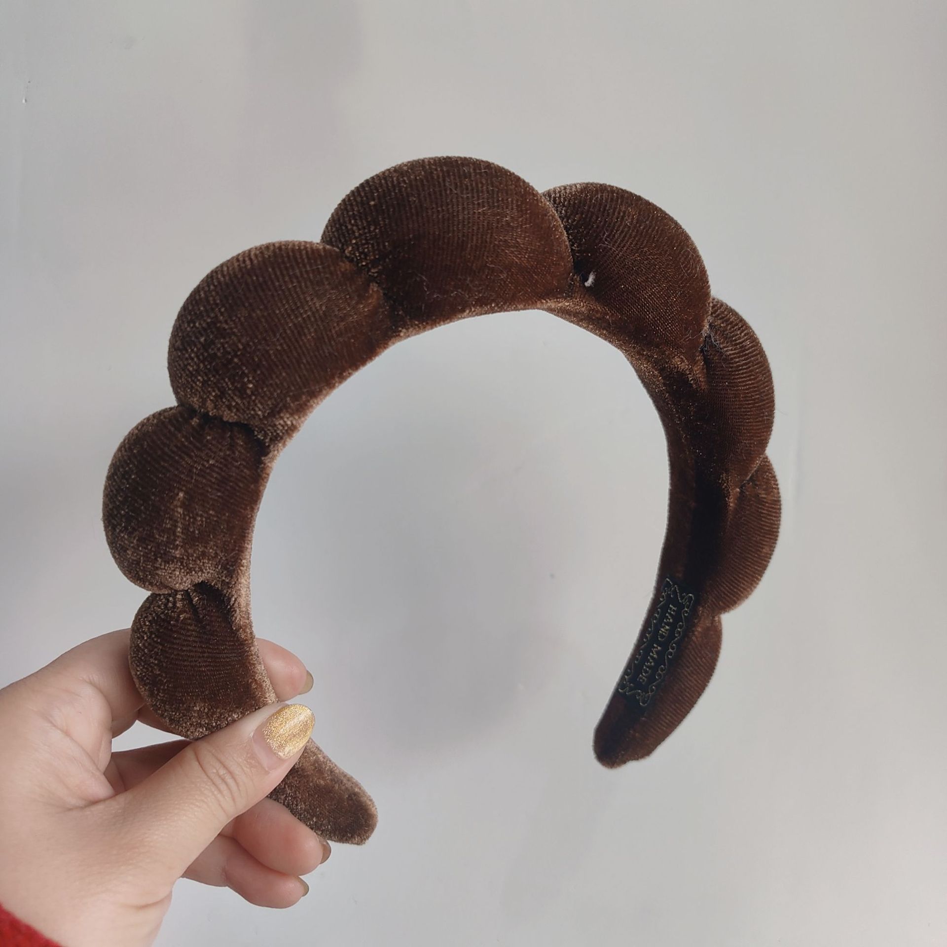 Diadema de Esponja tipo Nube de Tela para Lavado de Cara
