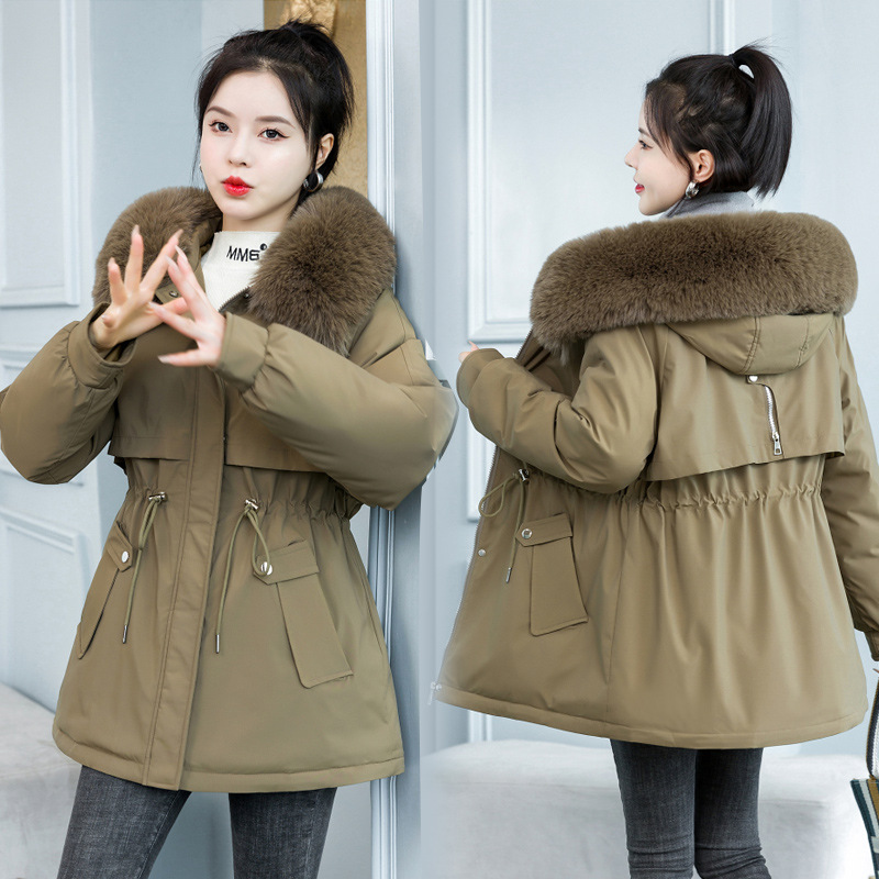 (Cross-border trading), long brace, warm down jacket with down, mid-length 4