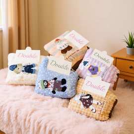 双利正品 可爱动物园干发帽珊瑚绒柔软吸水速干浴帽成人干发帽