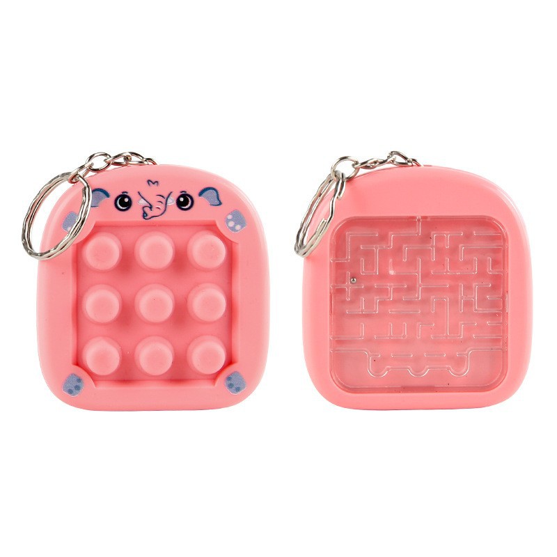 Juguete educativo novedoso portátil transfronterizo de Amazon: mini placa de presión antiestrés tipo whack-a-mole y laberinto fidget