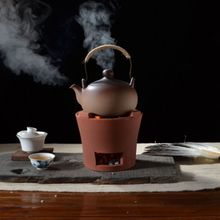 围炉煮茶老中式火碳炉红泥橄榄炭木炭器茶炉入宅土风炉茶炉取暖热