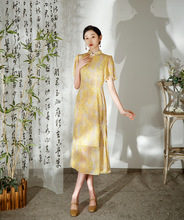 中式旗袍女年轻款复古印花高级感气质改良版连衣裙夏季新款批发