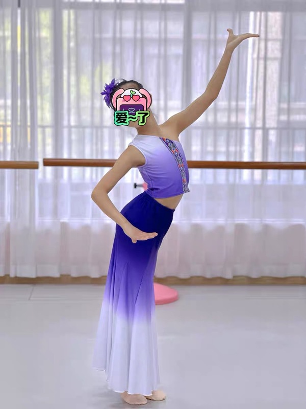 子供用ダイダンス衣装、女の子用フィッシュテールスカート、ヒップカバーハーフスカート、孔雀舞衣装、練習用スカート|undefined