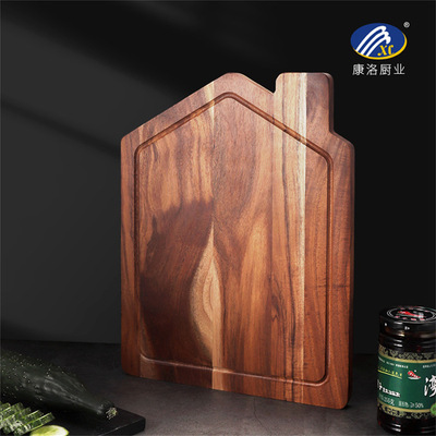 小叶相思木菜板高密度牛排蔬果砧板小木屋创意菜板蓄水槽抗变形|ms