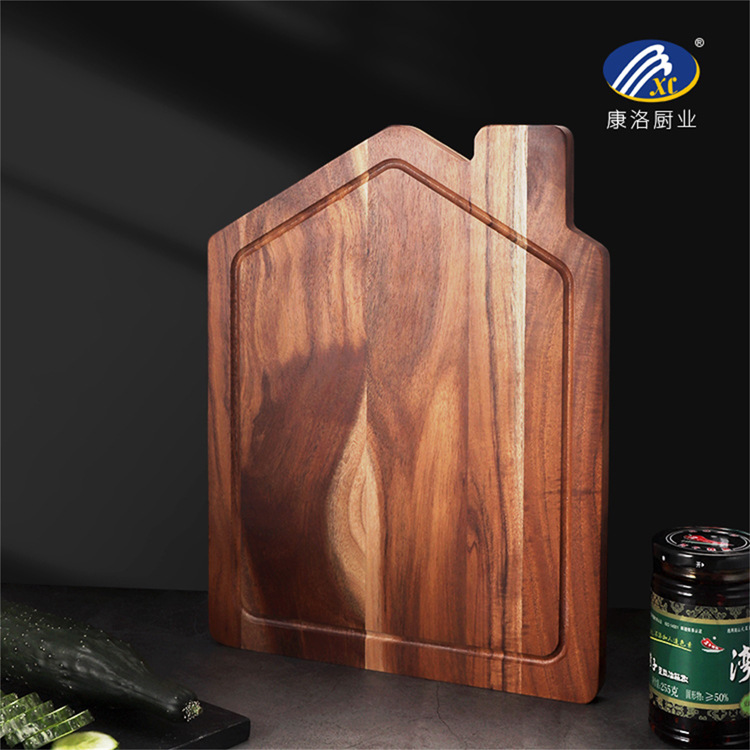 小叶相思木菜板高密度牛排蔬果砧板小木屋创意菜板蓄水槽抗变形|ms