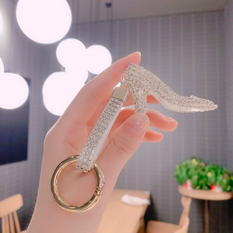 Lady High Heel Arylic Inlay Artificial Crystal Women's Bag Pendant Keychain display picture 15