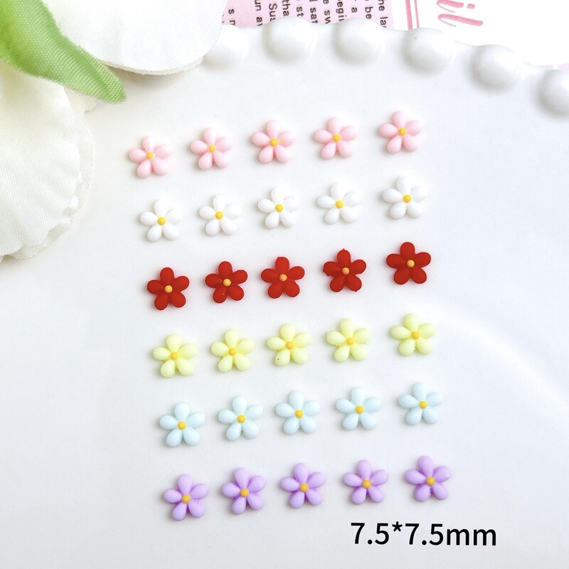Popular Nail Art Resin Five-Petal Flower Mixed Colorful Flower Decorations Macaron Color Small Flower Nail Accessories Wholesale Popular Nail Art Resin Five-Petal Flower Mixed Colorful Flower Decorations Macaron Color Small Flower Nail Accessories Wholesale
