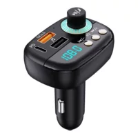 BT25 автомобильный Bluetooth-передатчик громкой связи MP3/Bluetooth 5,1/QC3.0 + PD, быстрая зарядка, отображение напряжения